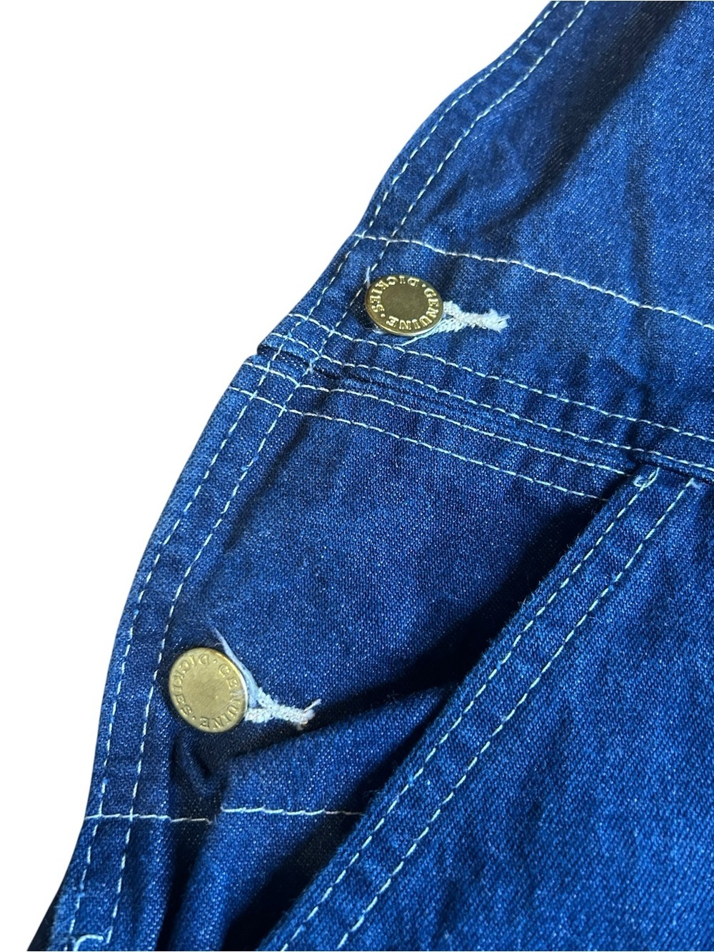 Dickies Denim Bib Overalls Carpenter Workwear Blue Men’s 40x30 - Picture 11 of 16